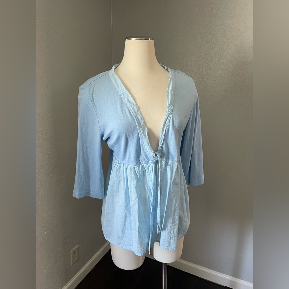 Elegant Women's Light Blue Blouse